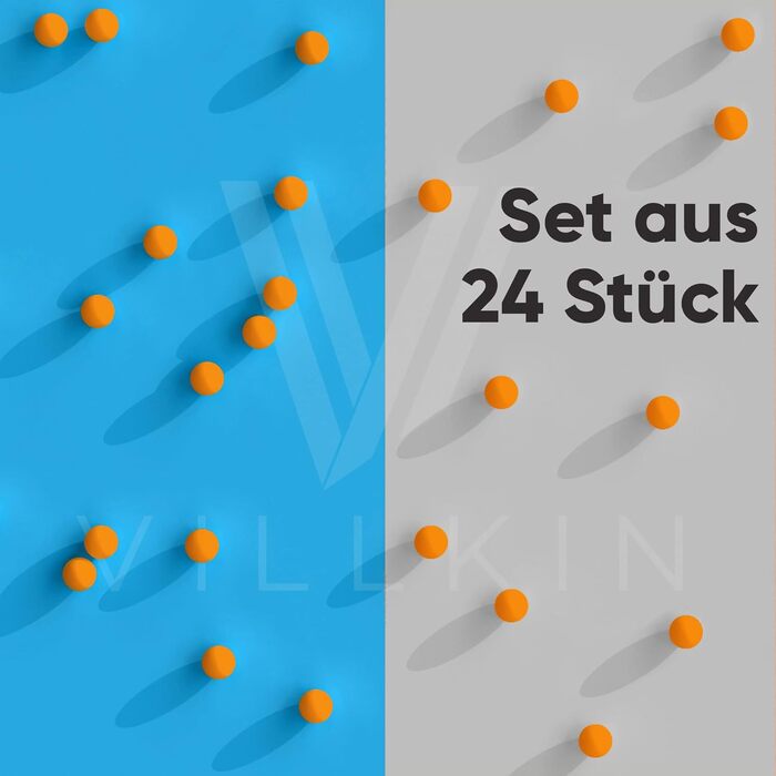 Набір тенісних м'ячів Villkin 3 зірки 40+ 24 шт. - Міцні м'ячі для настільного тенісу для відпочинку та змагань. Оранжеві м'ячі 40 мм.