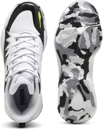 Кросівки баскетбольні PUMA Unisex Genetics 47 EU White Electric Lime