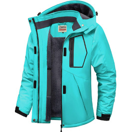 Жіноча водонепроникна куртка WULFUL для сноубордингу та лижного спорту, зимова, з капюшоном, колір блакитний