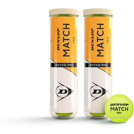 М'яч для тенісу Dunlop Match Pro для піску, хард-корту та газону – Amazon Exclusive, 3x 4 шт.