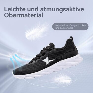 Чоловічі спортивні кросівки XTEP для бігу та відпочинку. Дихаюча сітка, амортизація, біло-чорний колір, розмір 45 EU