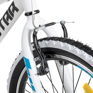 JOYSTAR Lubbock 20/24 дюйми: дитяче гірське велосипед для хлопчиків та дівчаток 7-12 років. 1/7-швидкісна передача, бічні стрічки, гірський велосипед 20 дюймів, білий колір