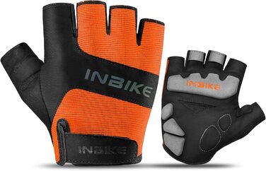 Велосипедні рукавички INBIKE, напівпальцеві, для чоловіків та жінок, з підкладкою Eva, комфортні, дихаючі, літні, для велосипеда, MTB, чорні, XXL