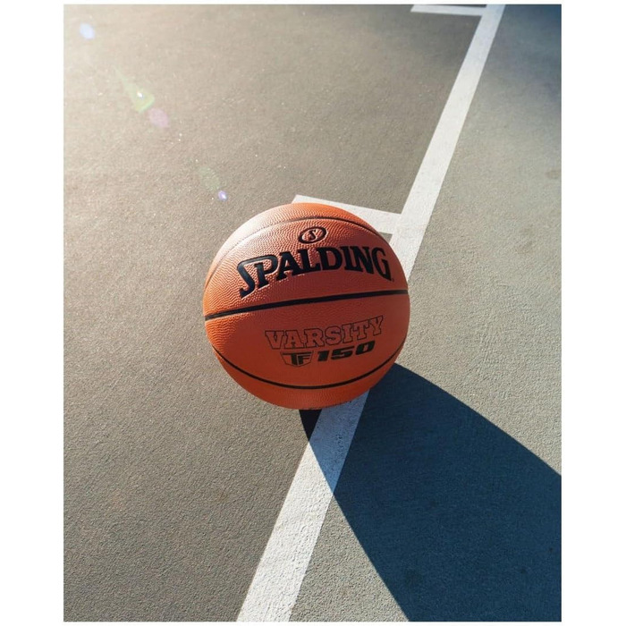 Баскетбольний м'яч Spalding TF-150 Varsity, гумовий, офіційний розмір 7, помаранчевий, для всіх типів покриття