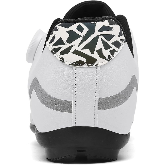 Велотуфлі Lock-Free для шосе та MTB: дихаюча внутрішня підкладка, система шнурівки, білі, 40 EU