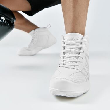 Чоловічі боксерські та борцівські кросівки DimaiGlobal. Зручні для кікбоксингу, карате, тхеквондо, важкої атлетики. Розмір 43 EU, колір білий.