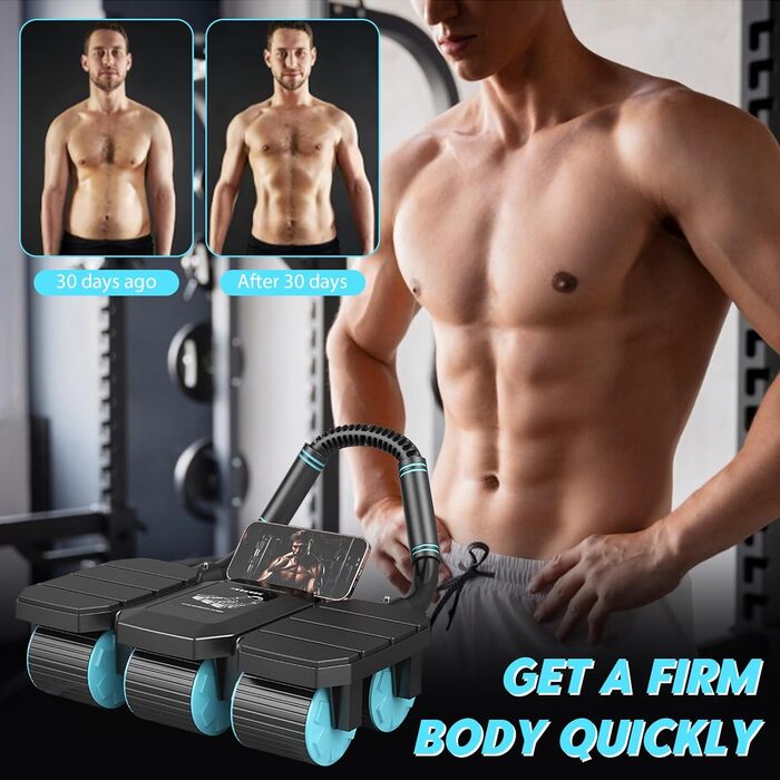 Ролер для пресу автоматичний з 8 підпоруками, до 150 кг, для тренування пресу вдома