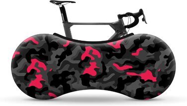 Чохол для велосипеда Velo Sock Unisex для дорослих, універсальний, камуфляж чорний-рожевий, підходить для 99% велосипедів