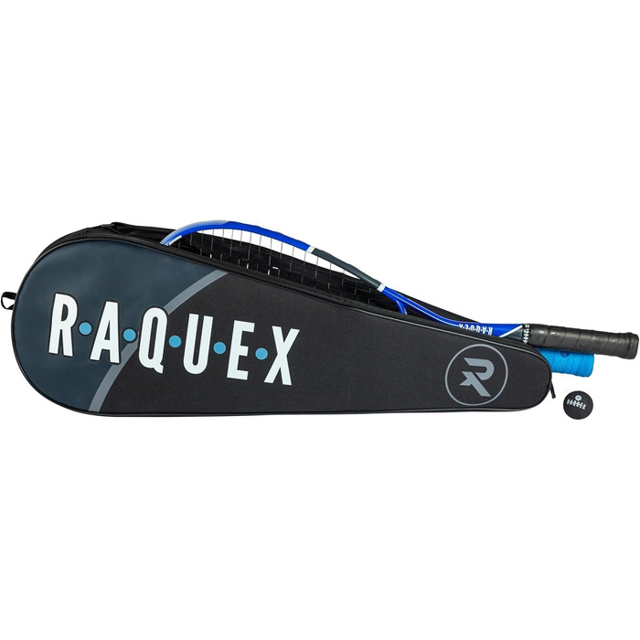 Сумка для бадмінтону Raquex на 3 ракетки – універсальна сумка для бадмінтону та сквошу, регульований плечовий ремінь, чорна