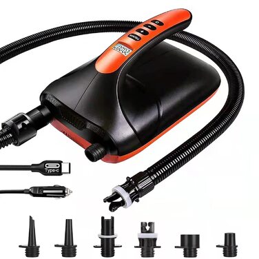 Електричний насос для SUP дошки 20PSI 12V з автовимкненням для човнів, водних видів спорту