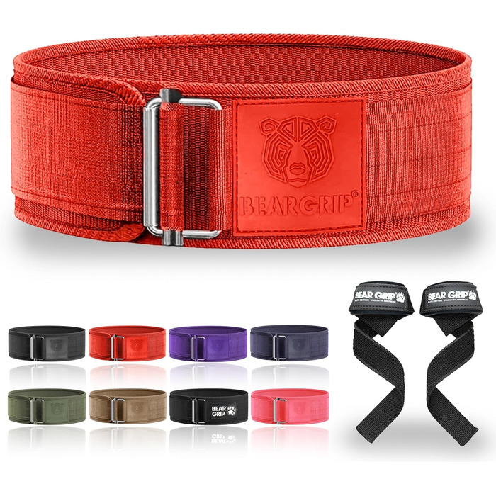 BEAR GRIP – самозамикаючий пояс для важкої атлетики, преміум-пояс для кросфіту, пауерліфтингу та бодібілдингу для чоловіків і жінок
