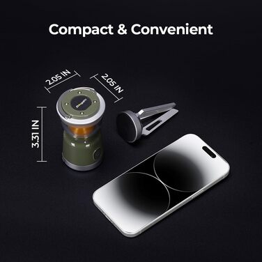 Ліхтар для кемпінгу BougeRV, акумуляторний, знімний штатив, 2700K, 400LM, IPX5, для кемпінгу, подорожей, надзвичайних ситуацій