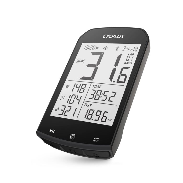 Велокомп'ютер CYCPLUS GPS бездротовий, водонепроникний з ANT+ Bluetooth, LCD 2.9