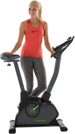 Велотренажер Tunturi Cardio Fit E35 з датчиком пульсу, LCD-дисплеєм та тримачем для планшета — для домашніх тренувань, реабілітації та початківців