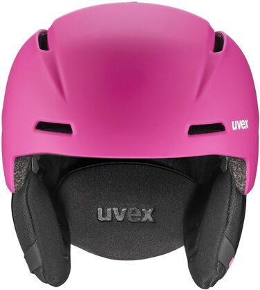 Дитячий лижний шолом uvex viti, рожевий матовий, розмір 51-55 см, легкий, з індивідуальним регулюванням і вентиляцією