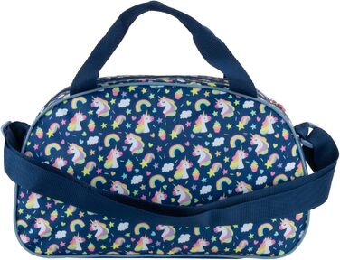 Спортивна сумка Goldkids для дітей (дівчаток та хлопчиків) з мотивом футболу та єдинорога - сумка для плавання з посиленим дном, 40 x 22 x 20 см