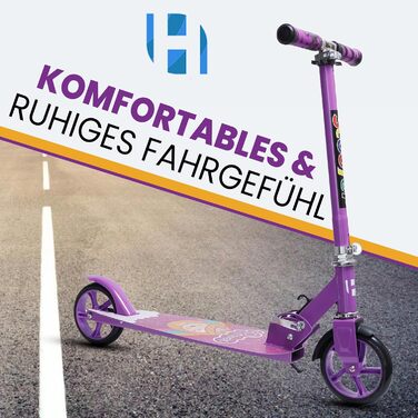 Самокат дитячий Habib Cityroller складаний, регульований, з широкою декою, фіолетовий (6-16 років)