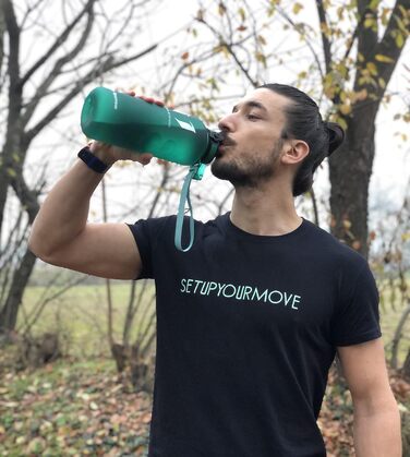 Пляшка для води Super Sparrow 1,5 л, герметична, спортивна, без BPA, для школи, спорту, велосипеда, пряме пиття, глянцева, колір Seeglas