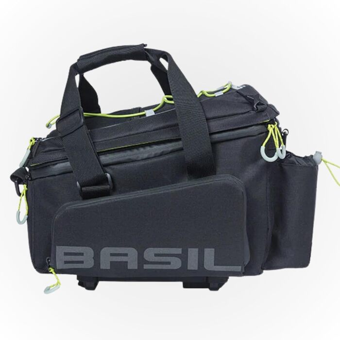 Велосумка Basil Miles XL MIK, водонепроникна, для багажника, з ручкою, 31×23×20 см, лайм