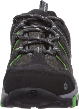 Черевики для трекінгу Jack Wolfskin MTN Attack Low Texapore для хлопчиків, 33 EU, чорний/зелений