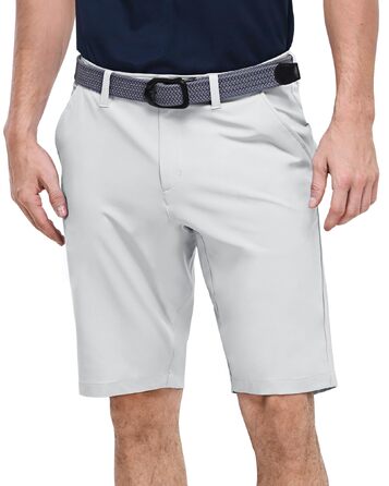 Чоловічі шорти для гольфу Outdoor Ventures UPF 50+ Stretch Dry Fit, швидкосохнучі бермуди з кишенями, сріблясто-сірі, розмір 36