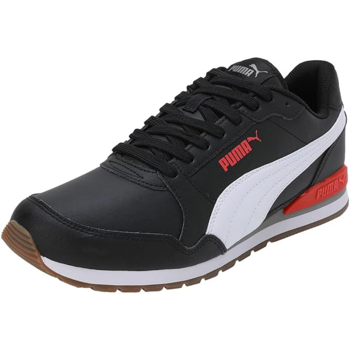 Кросівки PUMA St Runner V3 Nl, унісекс, чорно-біло-червоні (42 EU)