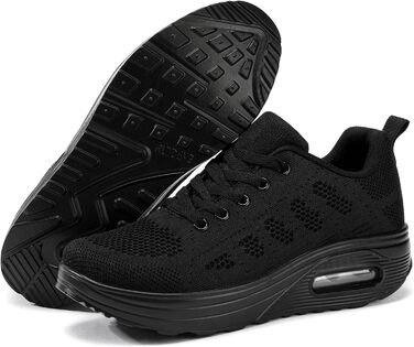 Жіночі бігові кросівки AHICO - легкі, дихаючі, для бігу та активного відпочинку, сітка, чорний колір, 38 EU