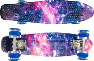 Скейтборд Sumeber Mini Cruiser 22 дюйми з LED колесами для дорослих і дітей, для початківців, подарунок на день народження