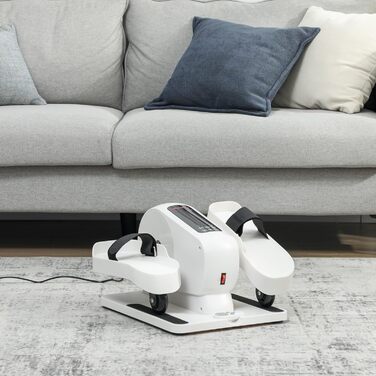 Міні еліптичний тренажер SPORTNOW для дому: електричний крос-тренажер під стіл з 12 швидкостями, 7 рівнями опору, пультом дистанційного керування, LED-дисплеєм, неслизькою поверхнею та тихим ходом. Ідеально підходить для людей похилого віку та дорослих.