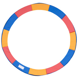 HOMCOM Захисний бордюр для батута, діаметр 366 см, широка стрічка, міцний, стійкий до УФ-випромінювання, захист пружин, водонепроникний, аксесуари для батута, захисна сітка, запасні частини для садових батутів, червоний+жовтий+синій
