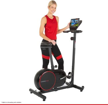 Велотренажер HAMMER Cardio 4.0 з низьким опором, безшумний, з регулюванням комп’ютера, широким і низьким входом, тримачем для планшета
