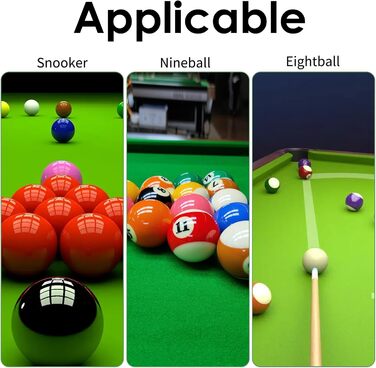 Kmise Професійний бильк для більярдного снукера - 21 oz, професійний бильк для розбиття з наконечником 13 мм, 2-секційний, для різних видів більярдного спорту