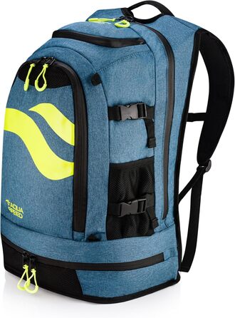 Рюкзак Aqua Speed MAXPACK 42л чорний для спорту та подорожей з мікрофібровим рушником