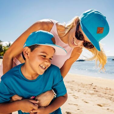 Набір кепок Soubuddy для батька та сина (2 шт), сімейний комплект бейсболок Snapback для дорослих та дітей, сірий та блакитний