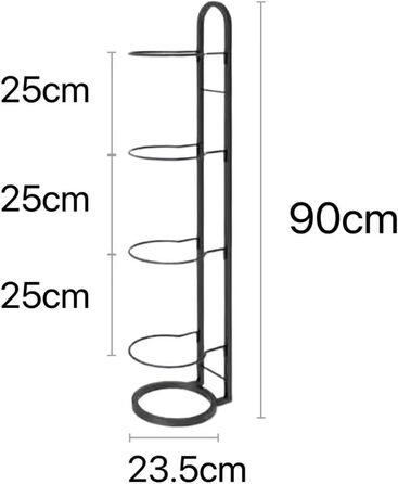 Металевий стійкий органайзер для м'ячів на 4 яруси - футбольні, баскетбольні, волейбольні