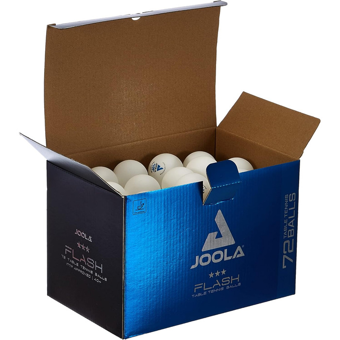 Преміум тенісні м’ячі JOOLA Flash White 40+, білі, 72 шт.