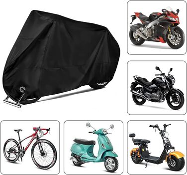 Водонепроникний чохол для мотоцикла XXL 245x105x125 см Oxford, чорний, захисна накидка, гараж для мотоцикла