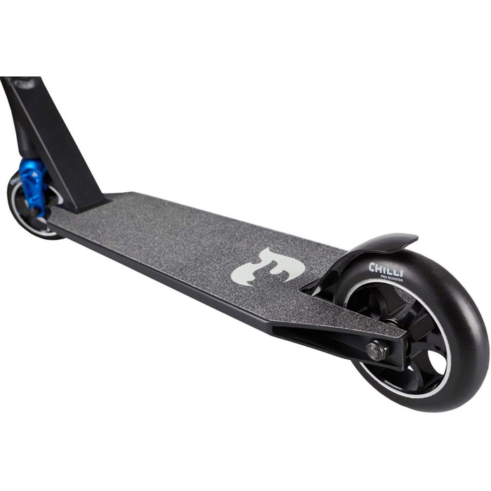 Трюковий самокат Chilli Pro Scooter 5000, 84 см, 110 мм PU колеса, ABEC 9, для амбітних підлітків, чорний/синій