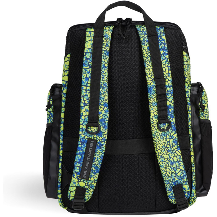 Спортивний рюкзак Arena One Go для плавання, подорожей, 45 літрів, зелений, з принтом 'Шlangenleder'