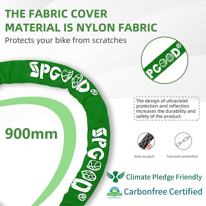 Надійне велозамкoк з 3 ключами, 90 см, проти крадіжок. Захист для велосипеда, електросамоката, електробіка, MTB, мотоцикла, вантажного велосипеда. Водостійкий, чорний (870 мм)