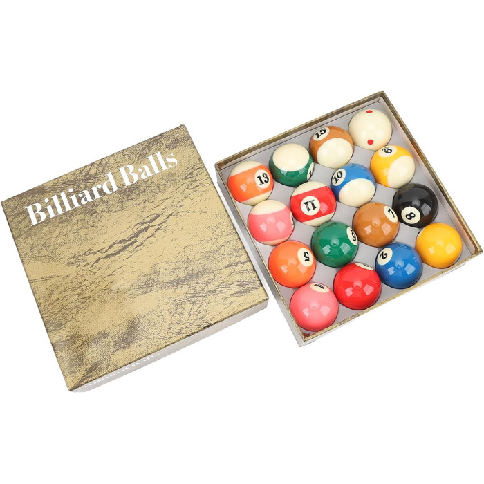 Набір куль для більярду, 16 штук. Кулі для більярду діаметром 5,72 см (2,25 дюйми) для американського більярду. Аксесуар для більярдного столу.