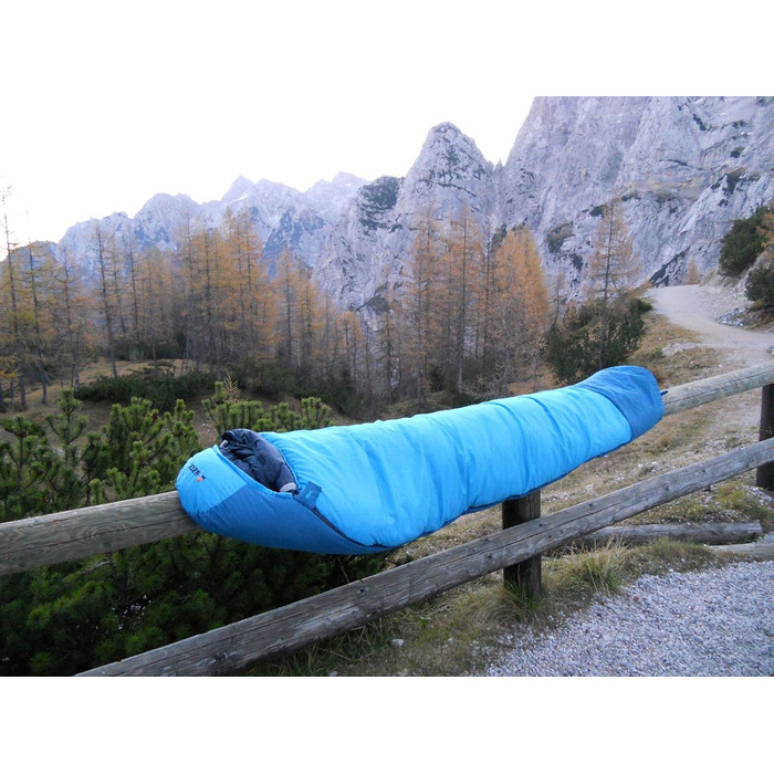 Спальний мішок Aven Peak 230 см - зимовий, екстремальний (-32°C), з'єднується, блакитний - для кемпінгу, парний