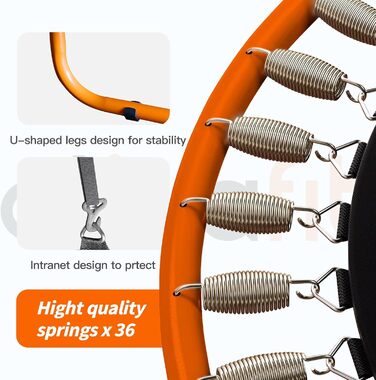 Міні-батут Ativafit 152,4 см для дому та вулиці, 1,5 м, з сіткою безпеки, баскетбольним кільцем, дартс та м'ячиками. Підходить для дітей 1-8 років