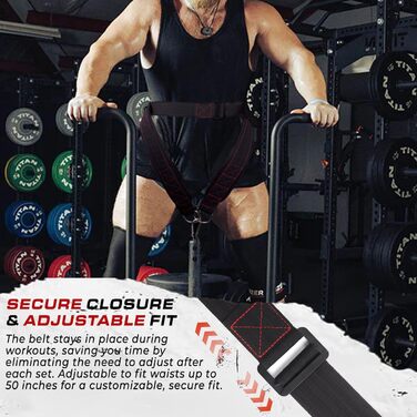 Пояс для присідань TAVIEW з кріпленням до стелажа, для важкої атлетики та пауерліфтингу - підтримка спини, низький профіль, м'яка підкладка на стегнах та передній поверхні, надійна застібка, міцний, зелений (чорний & червоний)