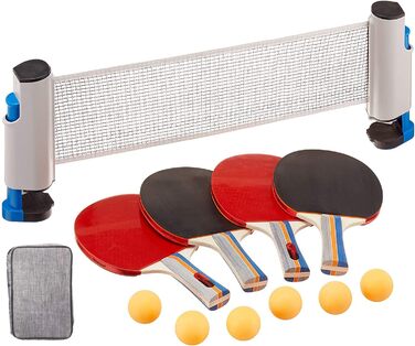 Набір для настільного тенісу RTMAXCO: 2 ракетки, 6 м'ячів, сітка, сумка. Професійний набір для настільного тенісу