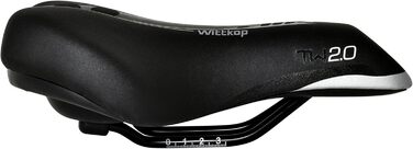 Сідло Büchel Wittkop Sattel Twin 2.0 Sport для жінок, з гелевою вставкою, без колодок, чорне, 97210