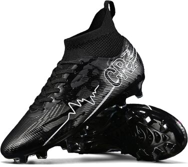 Футбольні черевики для чоловіків та жінок, зала, юніорські, тренувальні, унісекс (39/40 EU, 033 Ag Schwarz)