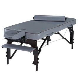 Мобільна масажна кушетка Master Massage Montour для рейкі, косметології та терапії, складана дерев'яна з напівроликом, 76x76 см