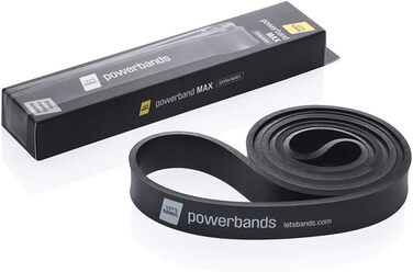 Силові фітнес-стрічки Let’s Bands Powerbands MAX чорні (5 рівнів опору, для ефективного тренування всього тіла, з 60-денним доступом до онлайн-тренувань у додатку Lets Bands, extra strong)