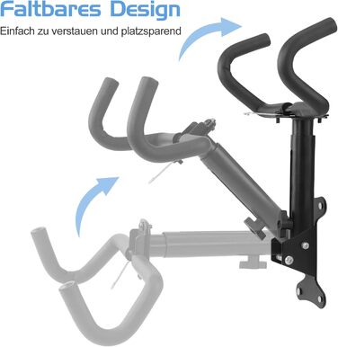 Кріплення для велосипеда на стіну CYFIE (2 шт.) - складне, з м'якою підкладкою, до 25 кг, для MTB та шосейних велосипедів